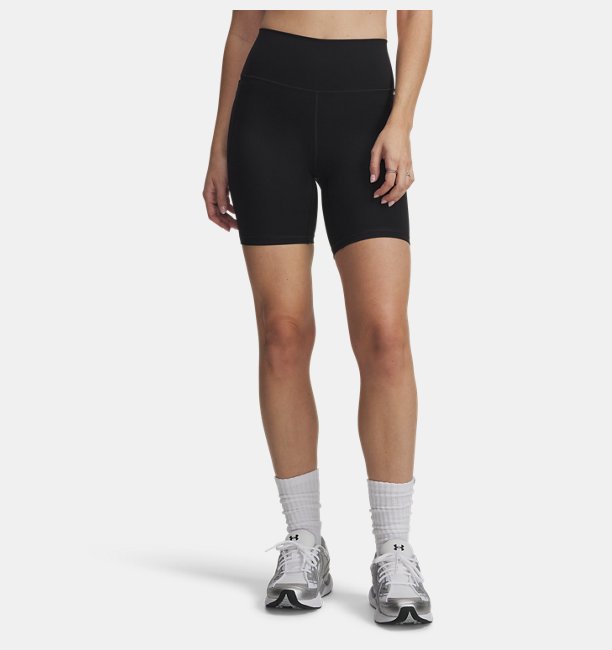 Kadın UA Meridian Bike 7in Kısa Tayt Siyah