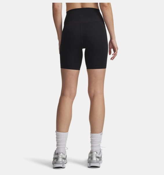 Siyah Kadın UA Meridian Bike 7in Kısa Tayt