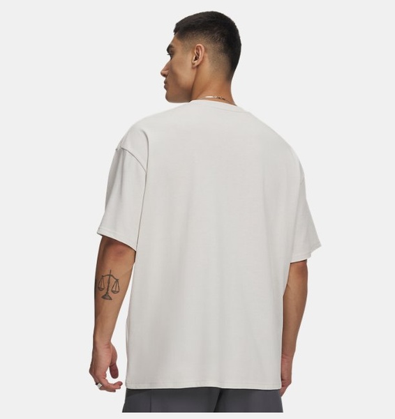 Beyaz Erkek UA Heavyweight Kısa Kollu T-shirt