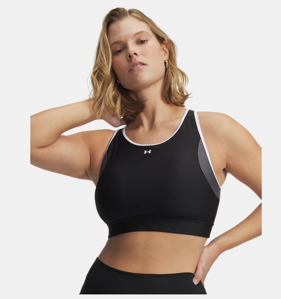 Siyah Kadın UA Crossback Mid Open Back Spor Sütyeni