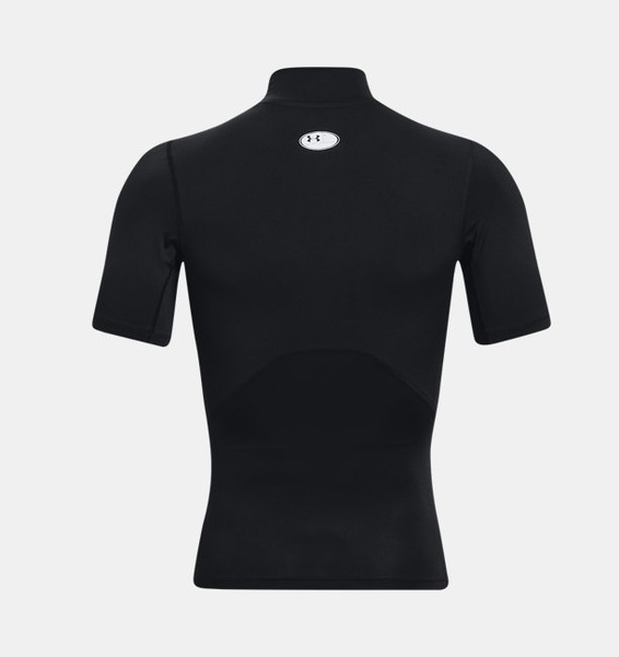 Siyah Erkek UA HeatGear Armour Compression Mock Kısa Kollu T-shirt
