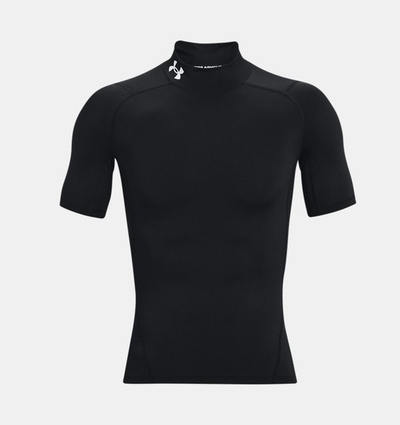 Siyah Erkek UA HeatGear Armour Compression Mock Kısa Kollu T-shirt