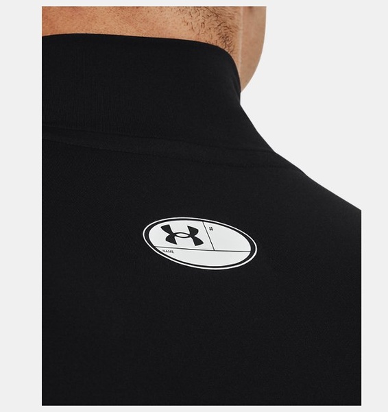 Siyah Erkek UA HeatGear Armour Compression Mock Kısa Kollu T-shirt