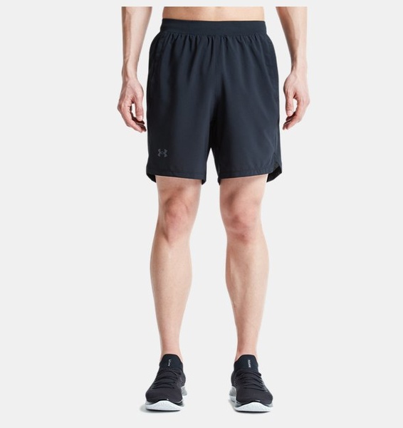 Siyah Erkek UA Launch 7" Koşu Şortu