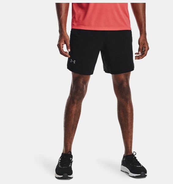 Siyah Erkek UA Launch 7" Koşu Şortu