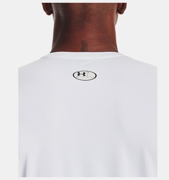 Beyaz Erkek UA HG Armour Fitted Kısa Kollu T-shirt