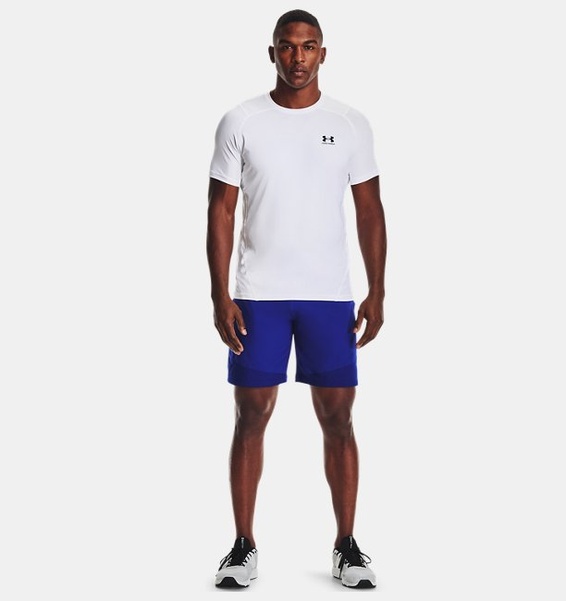 Beyaz Erkek UA HG Armour Fitted Kısa Kollu T-shirt