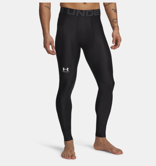 Erkek UA HG Armour Tayt Siyah