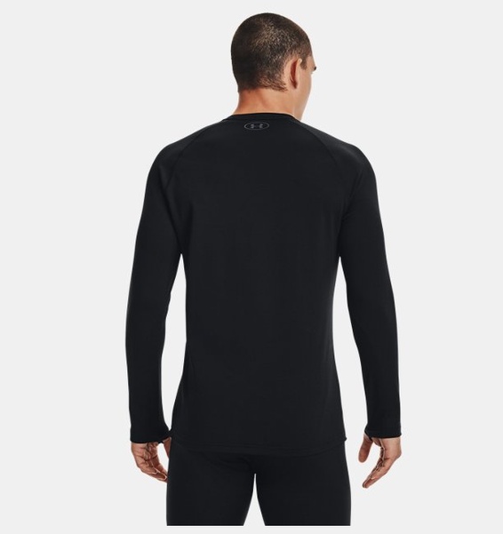 Siyah Erkek ColdGear® Base 3.0 Bisiklet Yaka