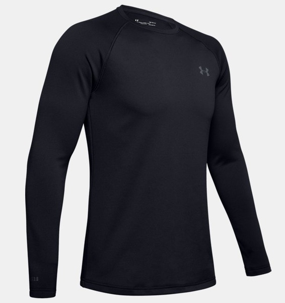 Siyah Erkek ColdGear® Base 3.0 Bisiklet Yaka