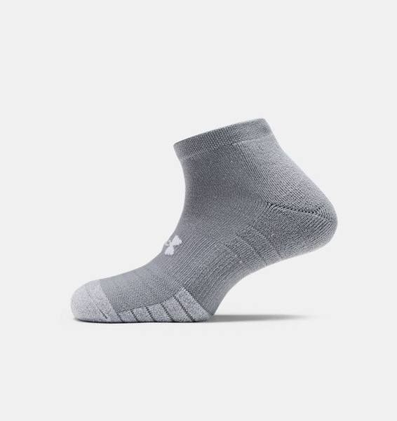 Gri Yetişkin HeatGear® Lo Cut Çorap 3'lü Paket