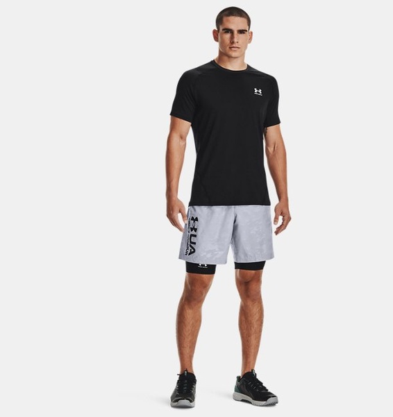 Siyah Erkek UA HG Armour Fitted Kısa Kollu T-shirt