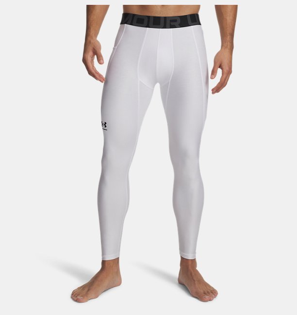 Erkek UA HG Armour Tayt Beyaz