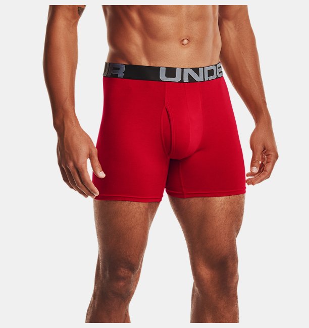 Erkek Charged Cotton® 6" Boxerjock® – 3'lü Paket Kırmızı