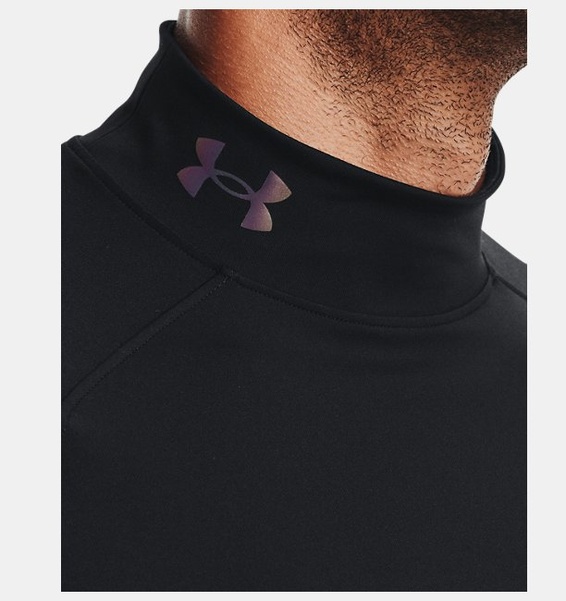 Siyah Erkek UA RUSH™ ColdGear® Yarım Balıkçı