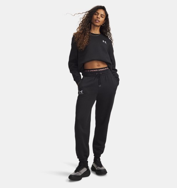 Siyah Kadın UA Icon Fleece Eşofman Altı