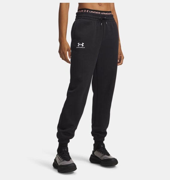 Siyah Kadın UA Icon Fleece Eşofman Altı