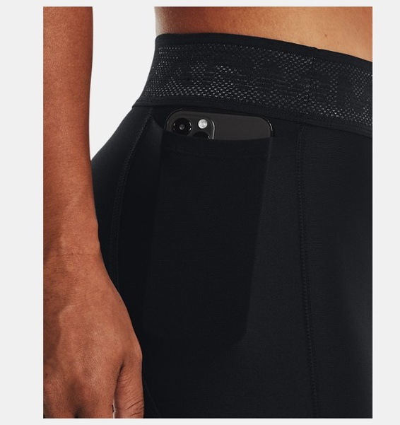 Siyah Kadın HeatGear® Branded Waistband Tayt