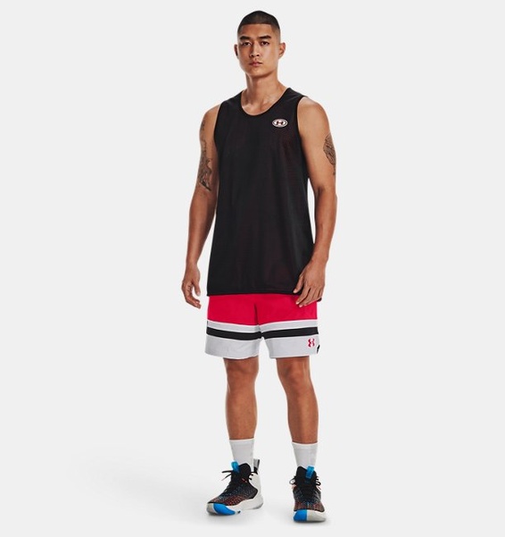 Kırmızı Erkek UA Baseline Dokuma Şort