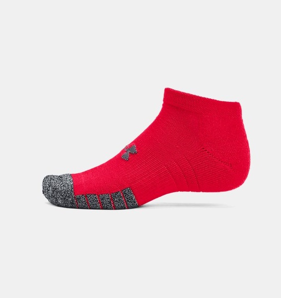 Kırmızı Yetişkin HeatGear® Lo Cut Çorap 3'lü Paket