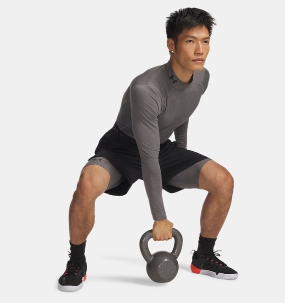 Gri Erkek UA HG Armour Kısa Tayt