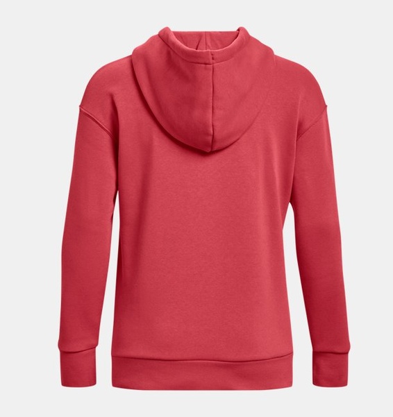 Kırmızı Kadın UA Essential Fleece Kapüşonlu Üst