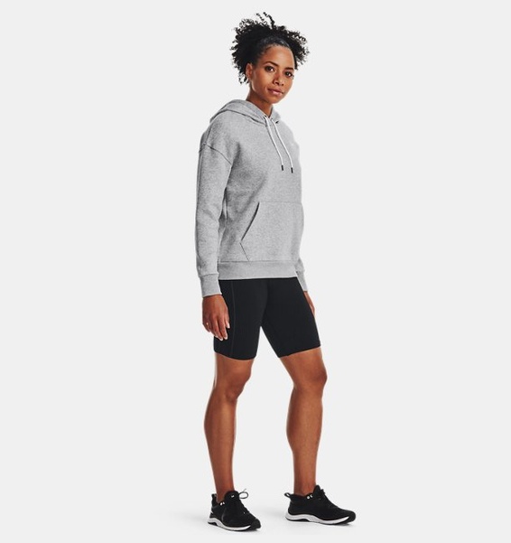 Gri Kadın UA Essential Fleece Kapüşonlu Üst
