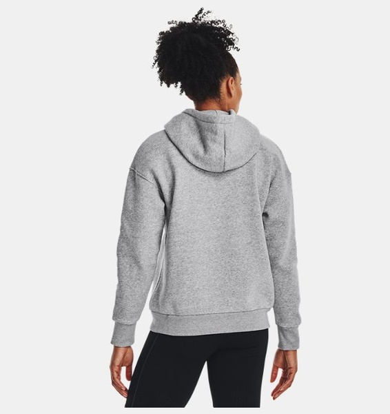 Gri Kadın UA Essential Fleece Kapüşonlu Üst