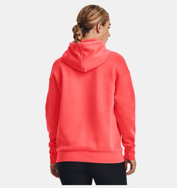 Kırmızı Kadın UA Essential Fleece Kapüşonlu Üst