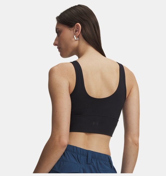 Siyah Kadın UA Meridian Fitted Crop Atlet