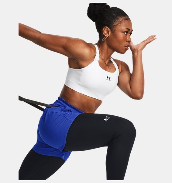 Beyaz Kadın UA HeatGear High Spor Sütyeni