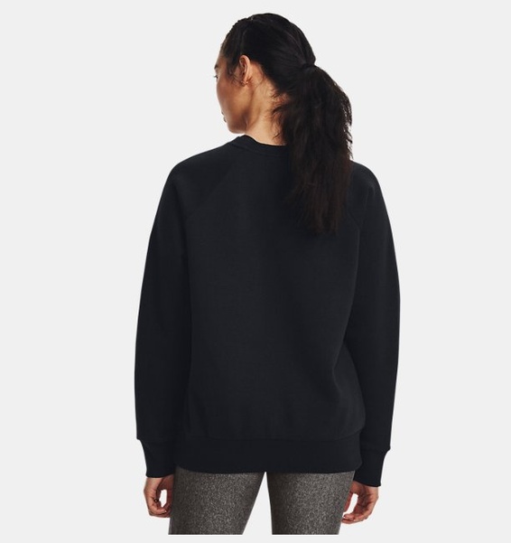 Siyah Kadın UA Rival Fleece Bisiklet Yaka Sweatshirt