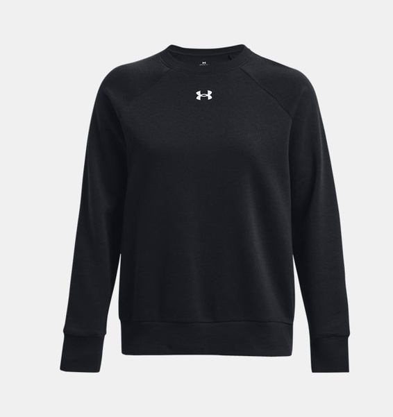 Siyah Kadın UA Rival Fleece Bisiklet Yaka Sweatshirt