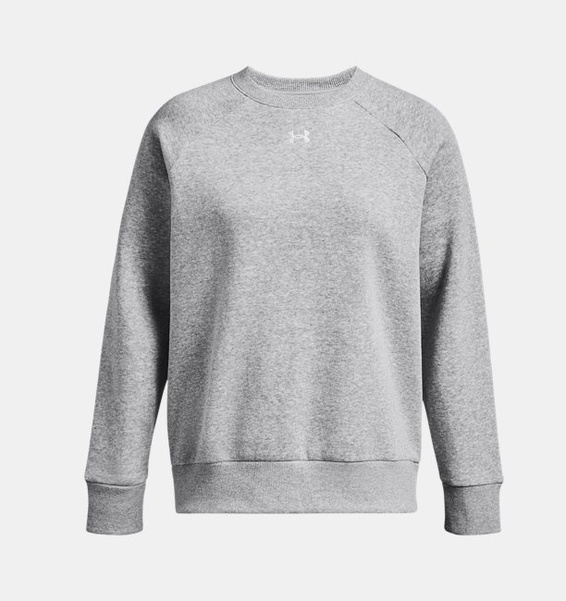 Gri Kadın UA Rival Fleece Bisiklet Yaka Sweatshirt