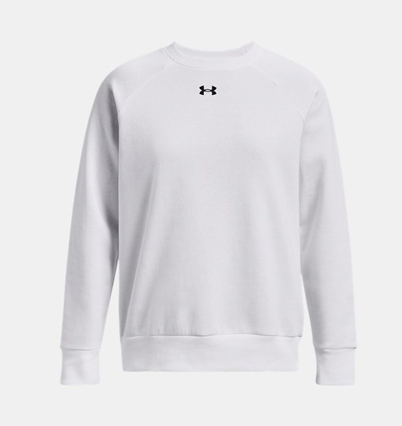 Beyaz Kadın UA Rival Fleece Bisiklet Yaka Sweatshirt