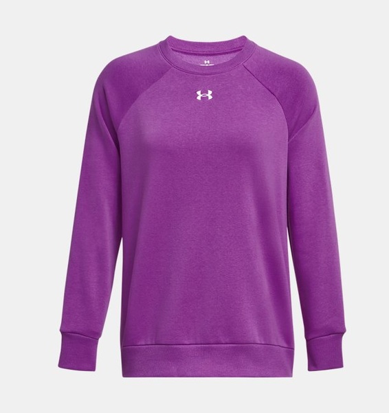 Mor Kadın UA Rival Fleece Bisiklet Yaka Sweatshirt