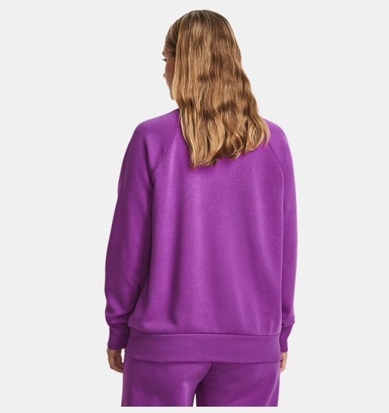 Mor Kadın UA Rival Fleece Bisiklet Yaka Sweatshirt