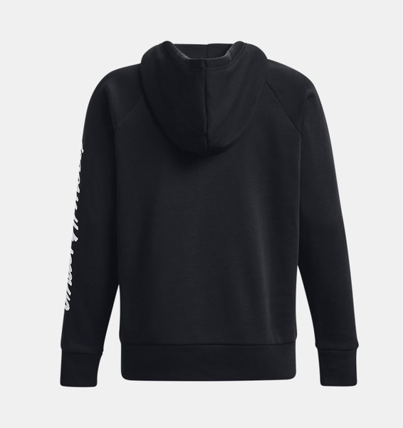 Siyah Kadın UA Rival Fleece Graphic Kapüşonlu Üst