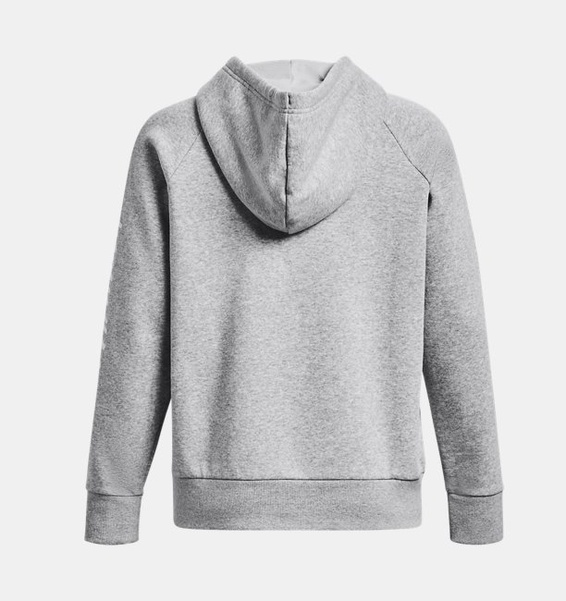 Gri Kadın UA Rival Fleece Graphic Kapüşonlu Üst
