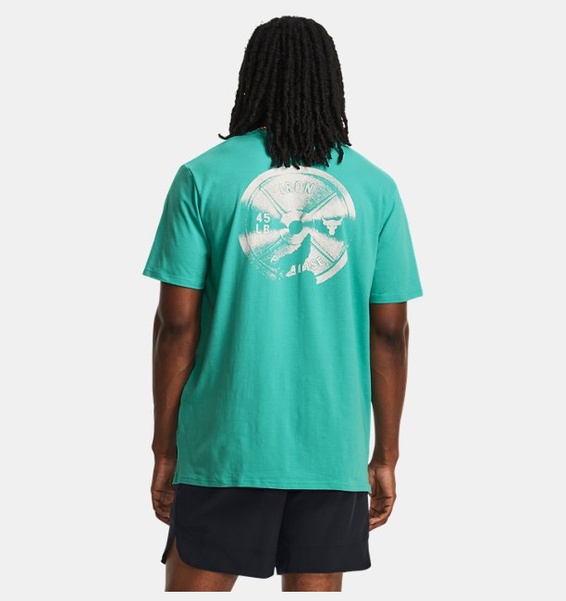 Yeşil Erkek Project Rock Night Bisiklet Yaka Kısa Kollu T-shirt