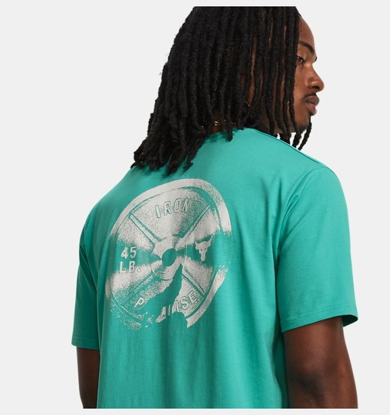 Yeşil Erkek Project Rock Night Bisiklet Yaka Kısa Kollu T-shirt