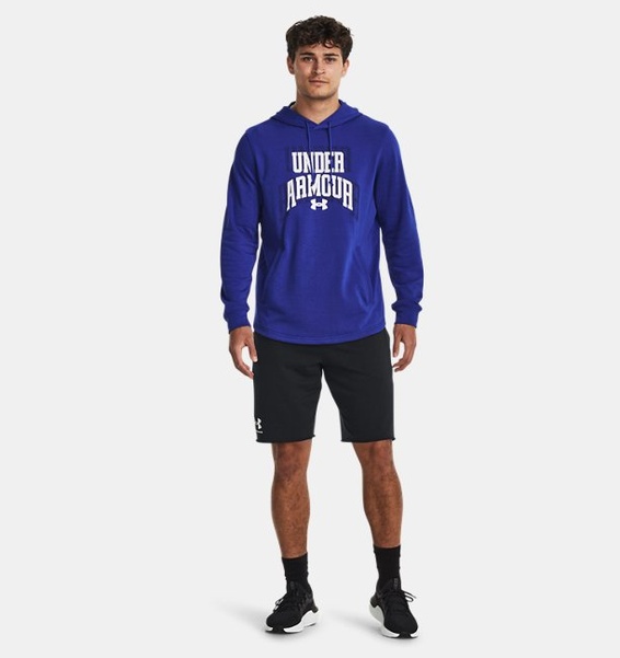 Lacivert Erkek UA Rival Terry Graphic Kapüşonlu Üst