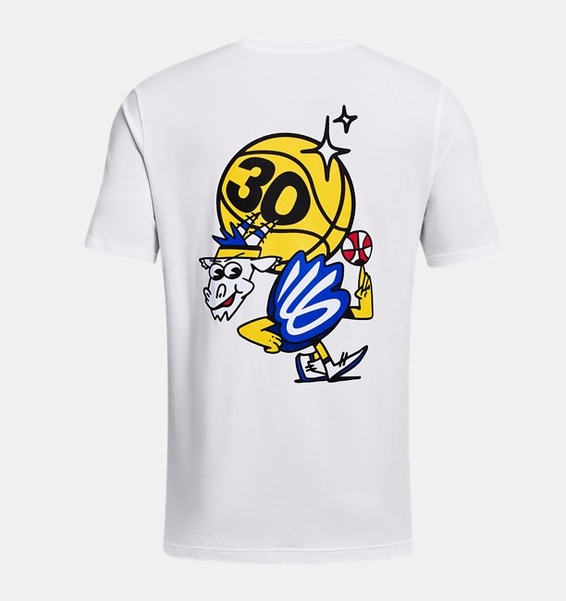 Beyaz Erkek Curry Dub GOAT Kısa Kollu T-shirt