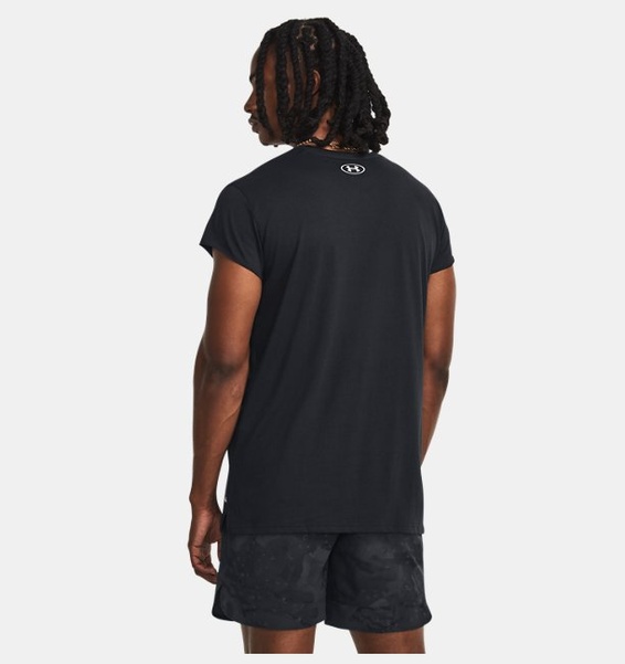 Siyah Erkek Project Rock Cap Sleeve T-shirt