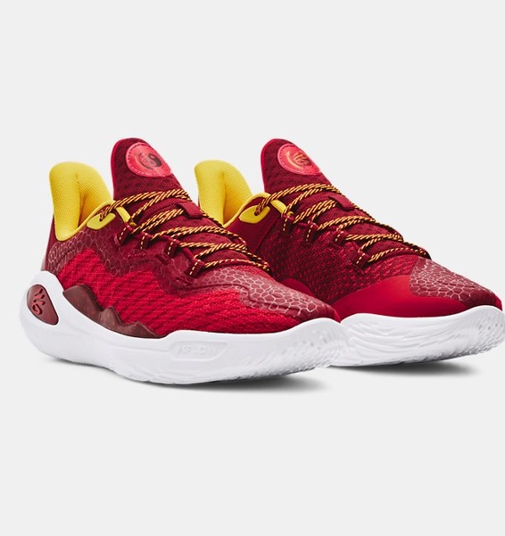 Kırmızı Unisex Curry 11 Bruce Lee 'Fire' Basketbol Ayakkabısı
