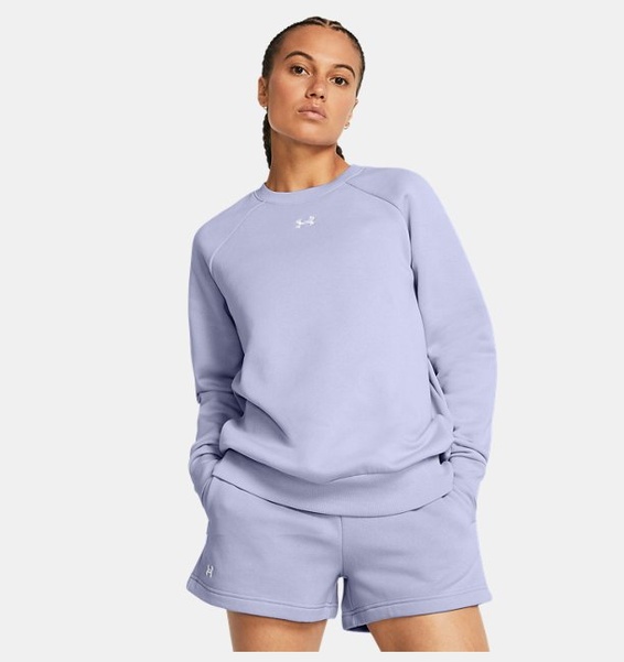 Lila Kadın UA Rival Fleece Bisiklet Yaka Sweatshirt