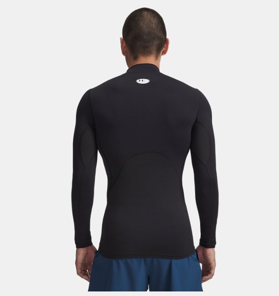 Siyah Erkek UA CG Armour Comp Mock Uzun Kollu T-shirt