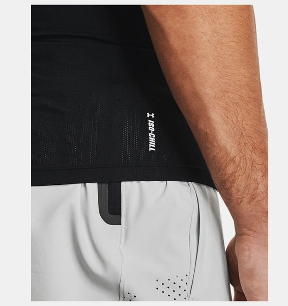 Siyah Erkek UA Iso-Chill Compression Kısa Kollu T-shirt