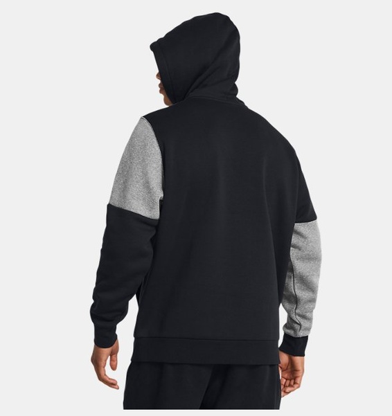 Siyah Erkek UA Icon Fleece Blocked Kapüşonlu Üst