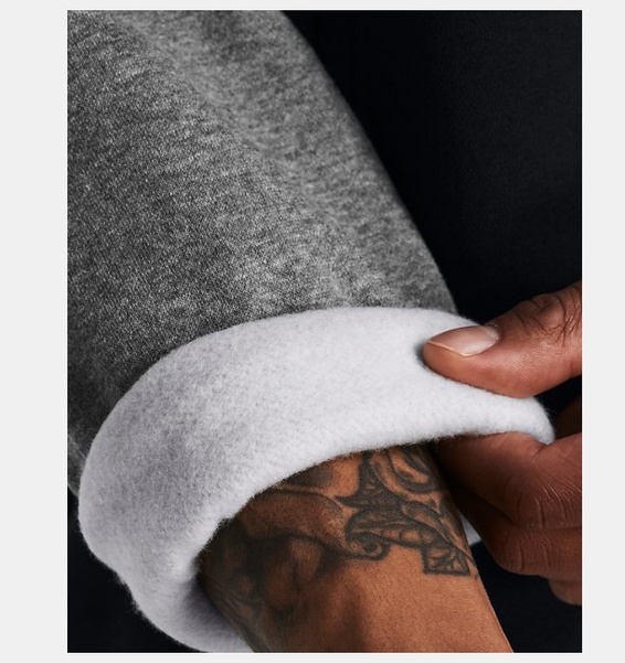 Siyah Erkek UA Icon Fleece Blocked Kapüşonlu Üst